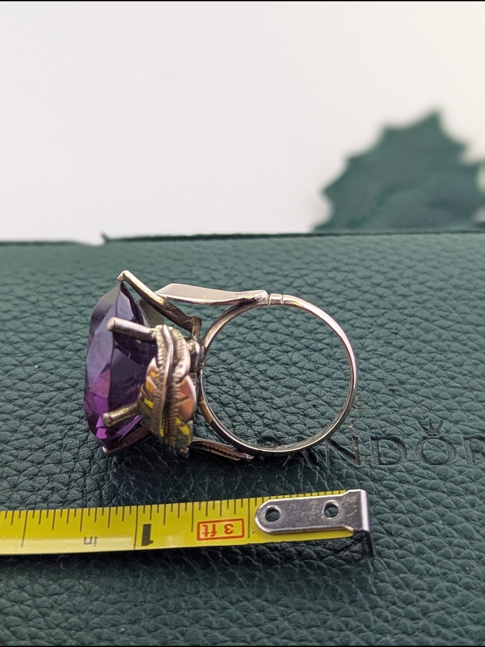 ✨ Vintage 10K Yellow Gold Alexandrite Cocktail Ring – Size 6.75 – ✨ - Picture 9 of 10